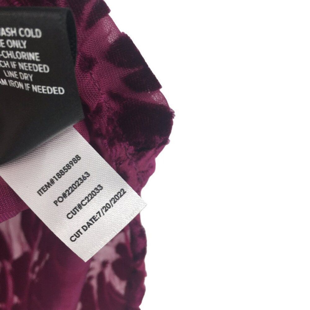 Torrid Burgundy Burnout Blouse - EUC - Picture 6 of 8